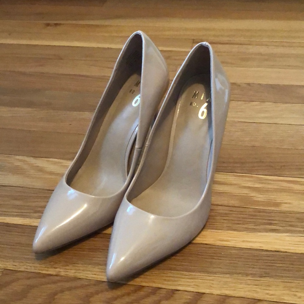 Nude Patten Leather Pumps